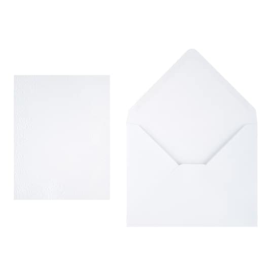 4.25" x 5.5" Embossed Floral Border Card & Envelope Sets, 10ct. by Recollections™